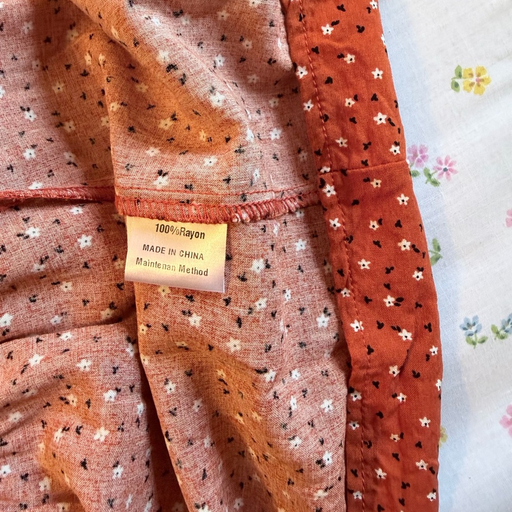 Women's Orange Floral Dress - Picture 2 of 3